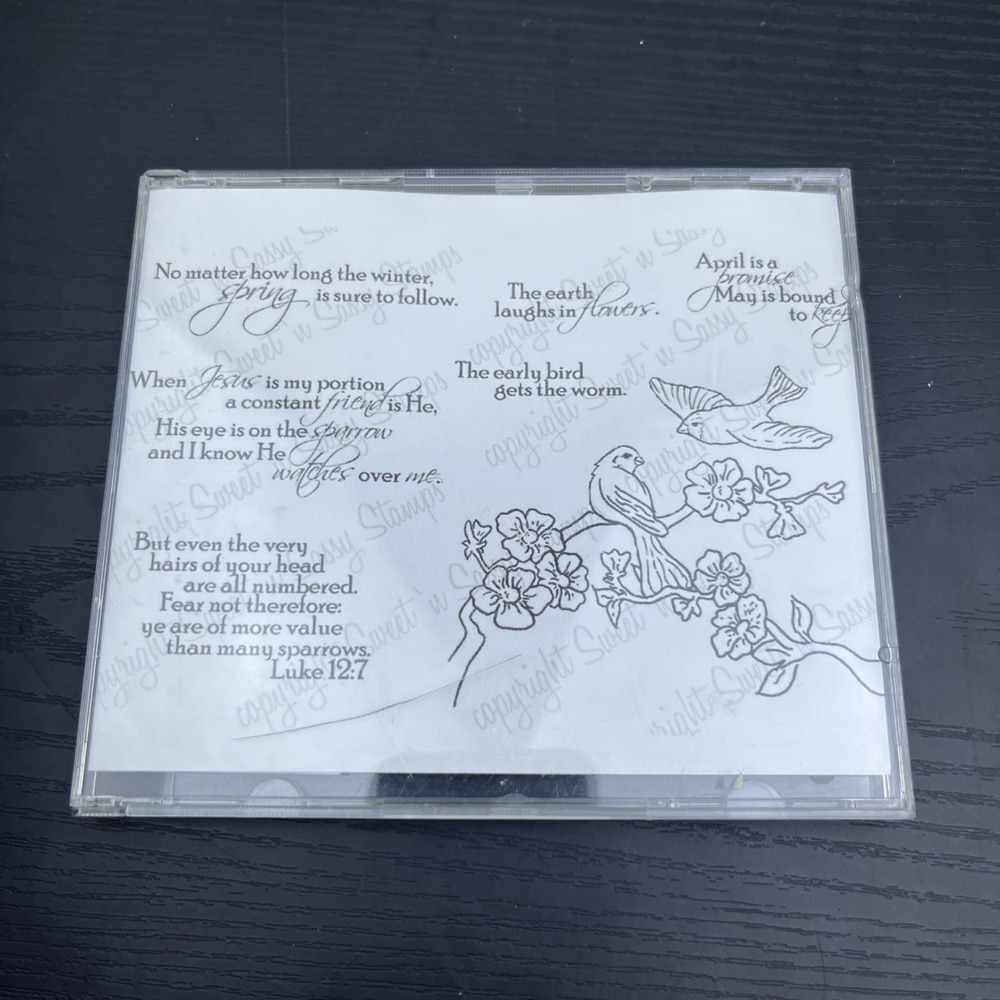 His Eye Is On The Sparrow 1073‎ Embossing Stamp Religious Inspirational Craft